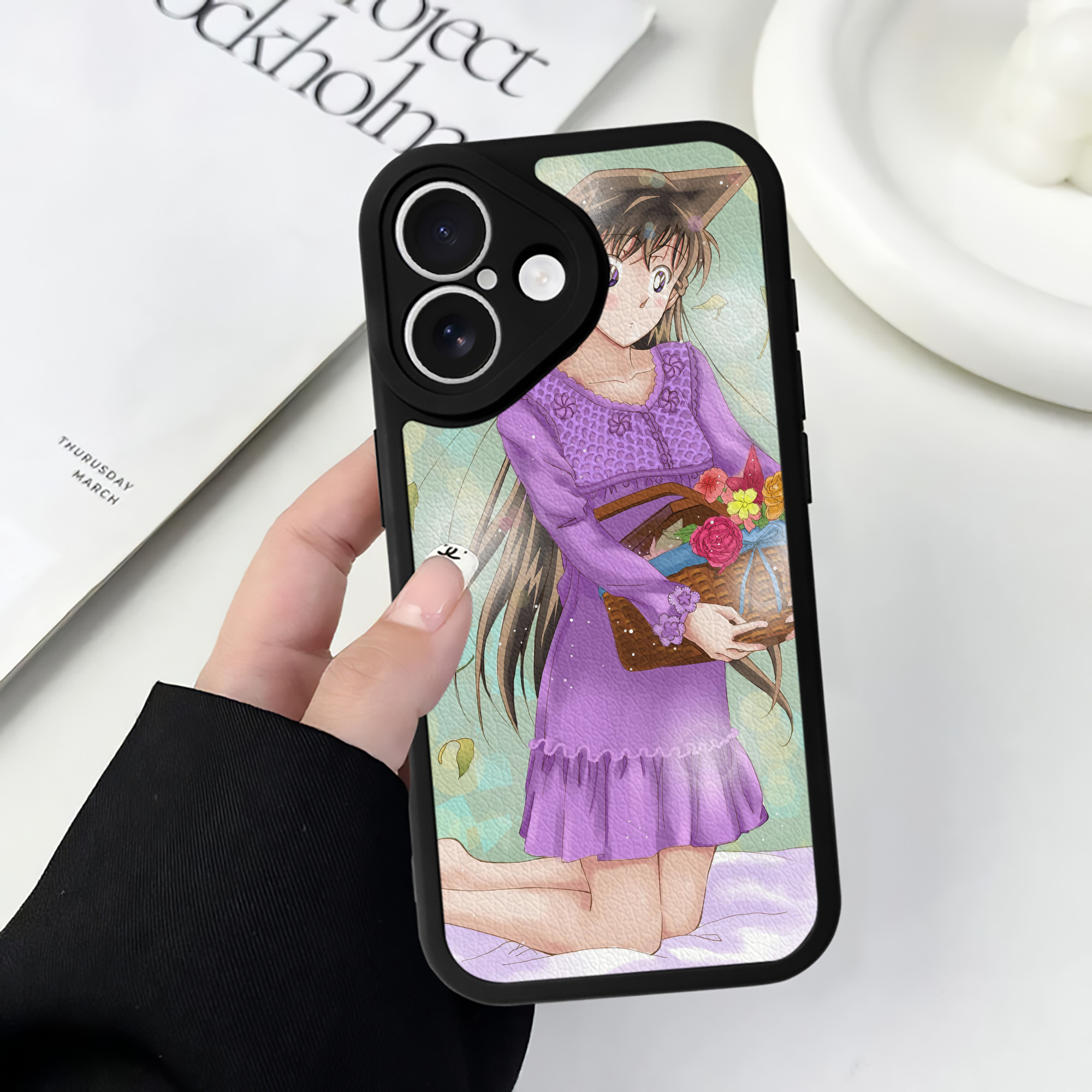 （画像用） 名探偵コナン Detective Conan 【iPhone 16シリーズ対応】シリコンスマホケース（レザー調） 材質：シリコン